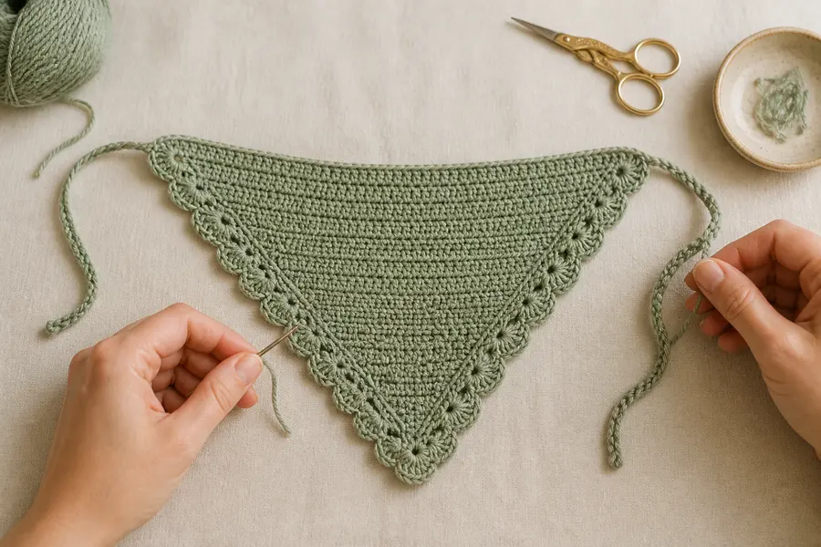 Step 5: Crochet the Ties and Finish