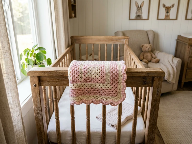 Crochet newborn blanket patterns step 3: adding neat ribbed border and weaving ends